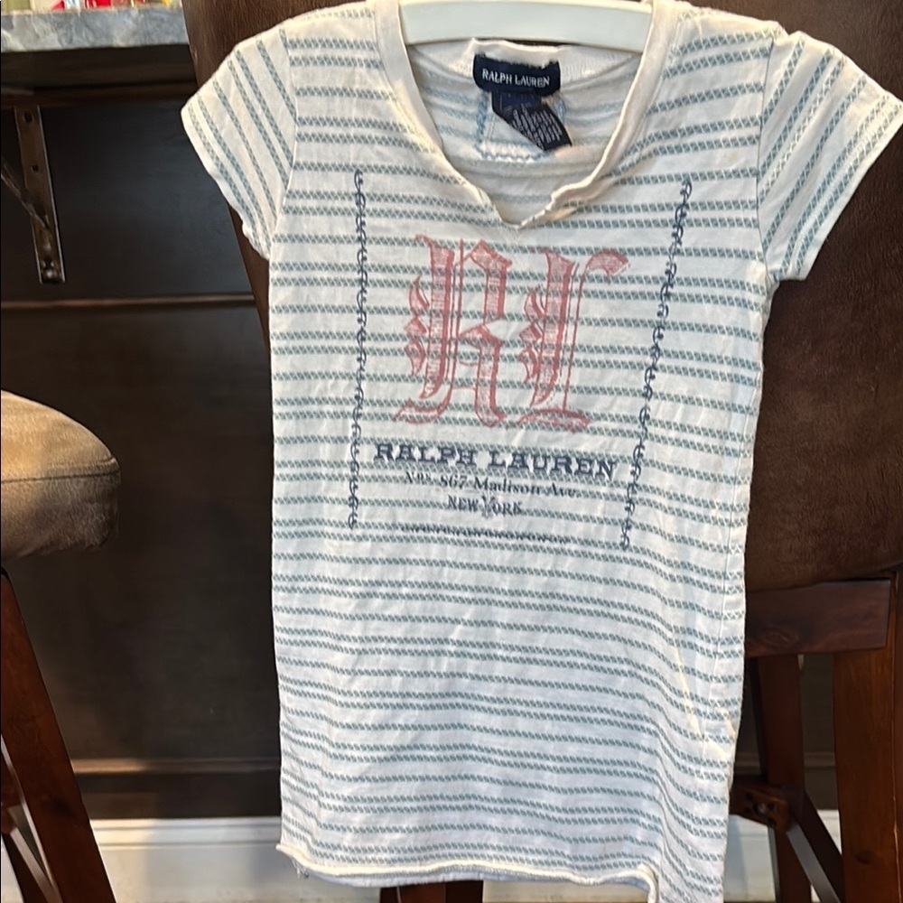 Ralph Lauren Blue and White Striped shirt Dress